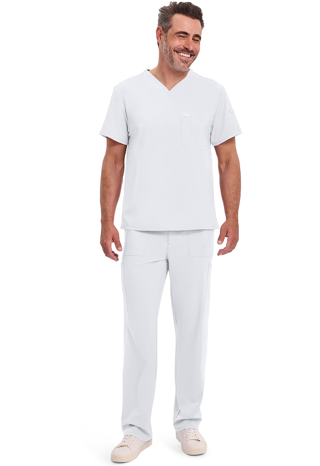 Male Students Top: #DK635 (White) - Image 3
