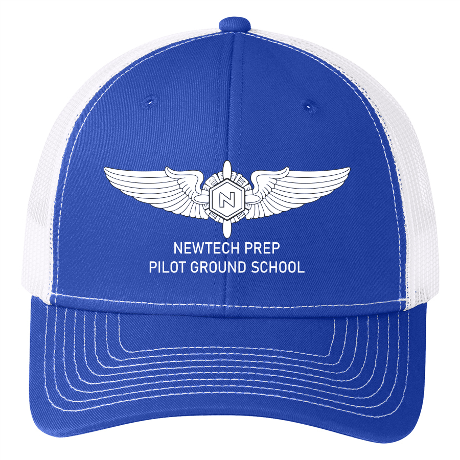 Pilot Ground School Cap - C112 - True Royal/ White Cap