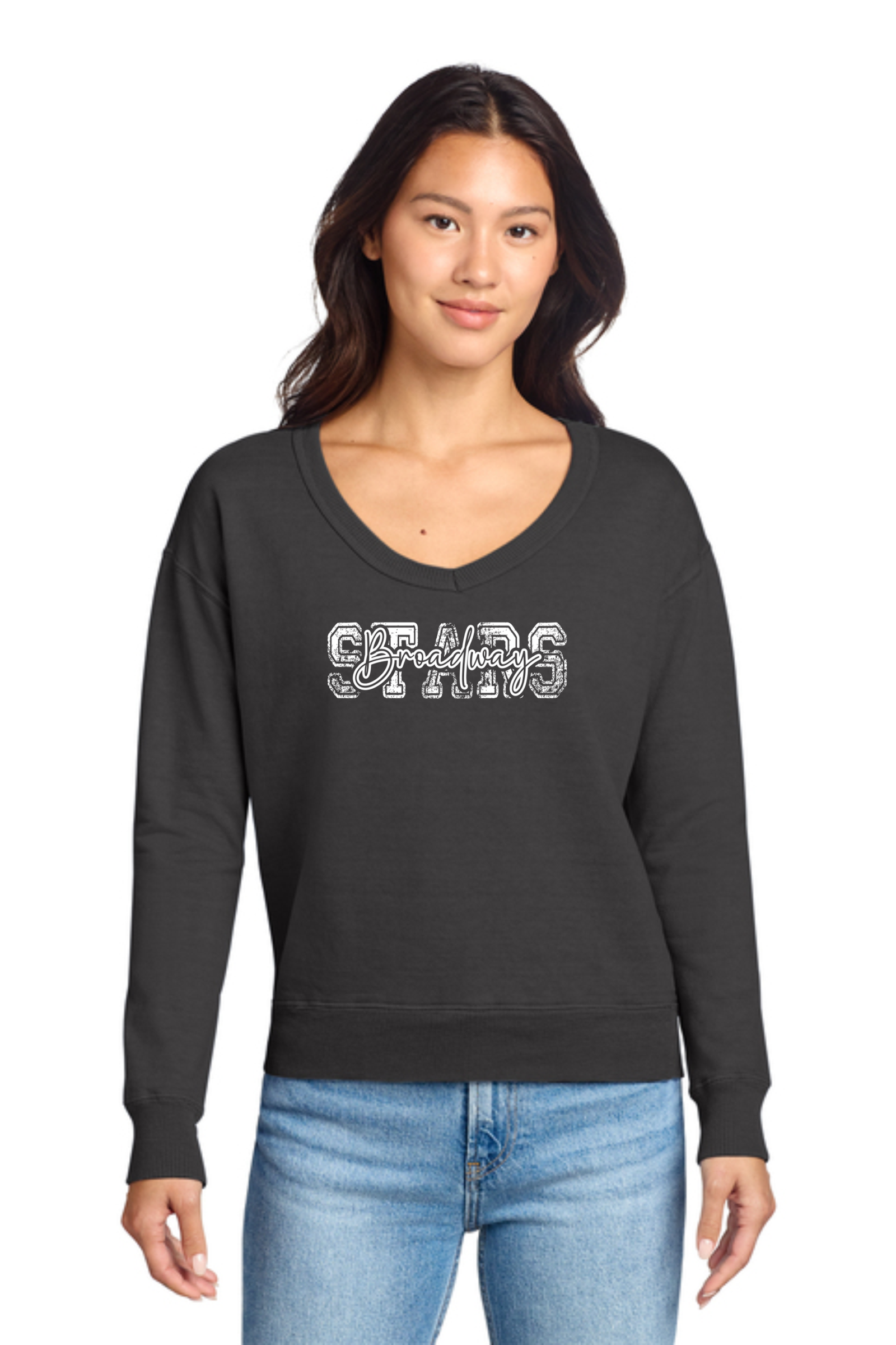 Ladies V-Neck Sweatshirt