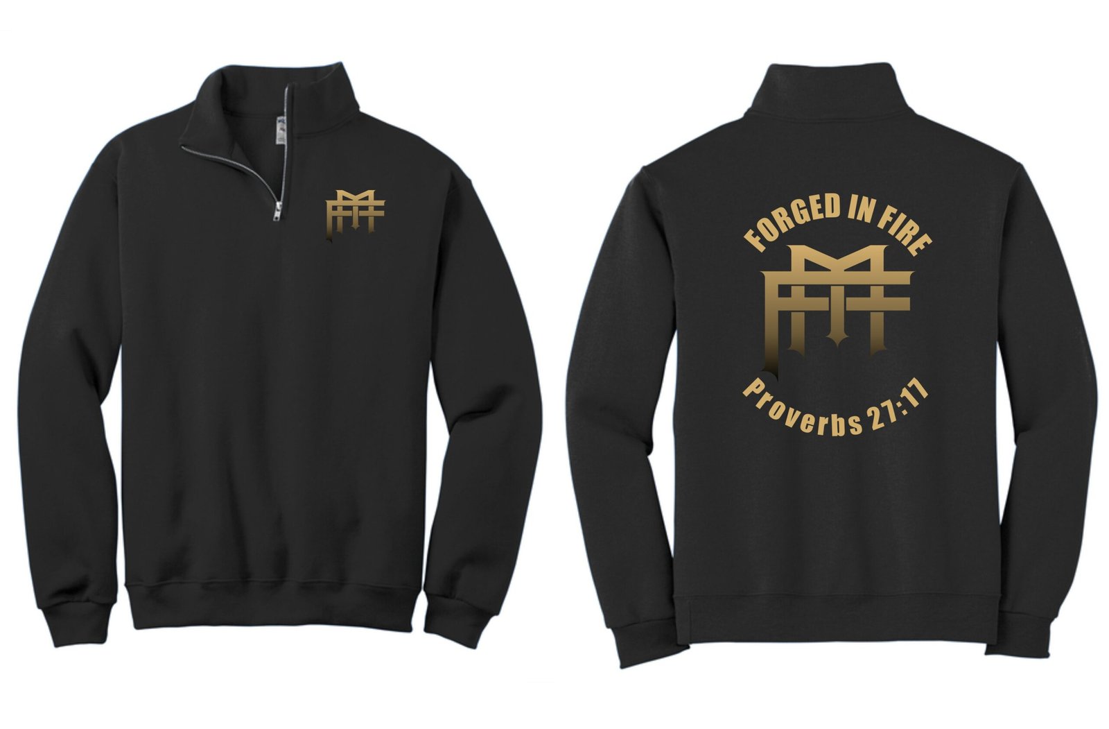 Forged Men’s ministry Black 1/4-Zip Sweatshirt
