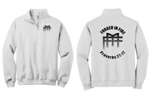 Forged Men’s ministry White 1/4-Zip Sweatshirt
