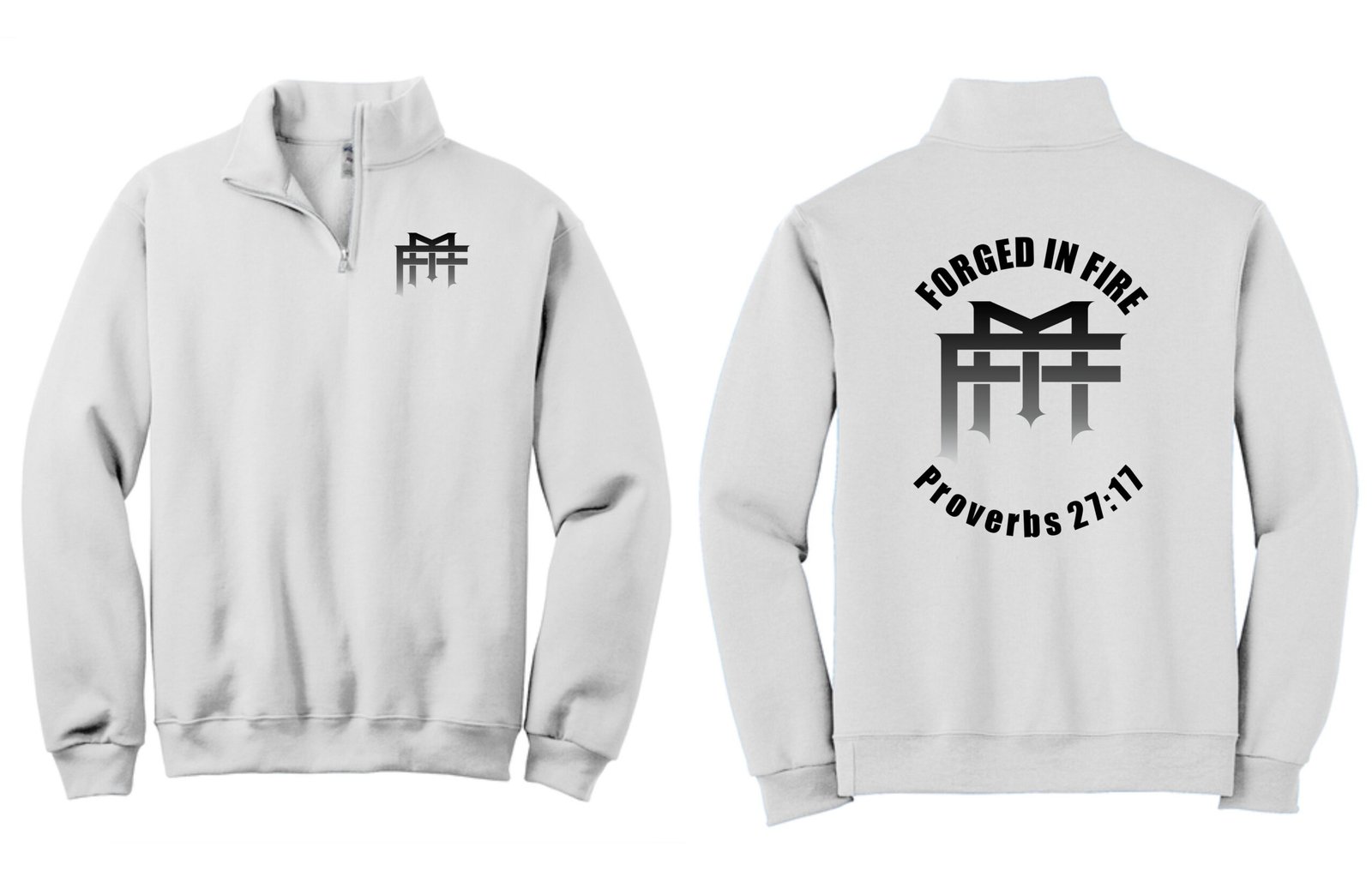 Forged Men’s ministry White 1/4-Zip Sweatshirt